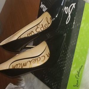 Sam Edelman Black patent leather heels -wide